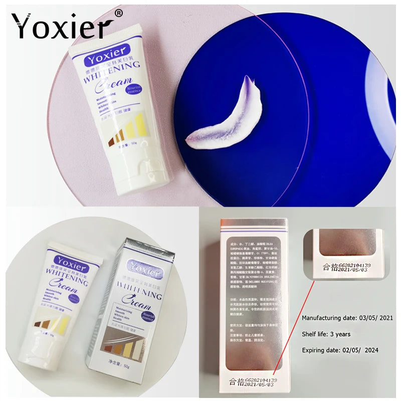 Yoxier Whitening Cream Moisturizing Nourish Repair Improve Arm Armpit Ankles Elbow Knee Body Dull Brighten Arbutin Skin Care 50g