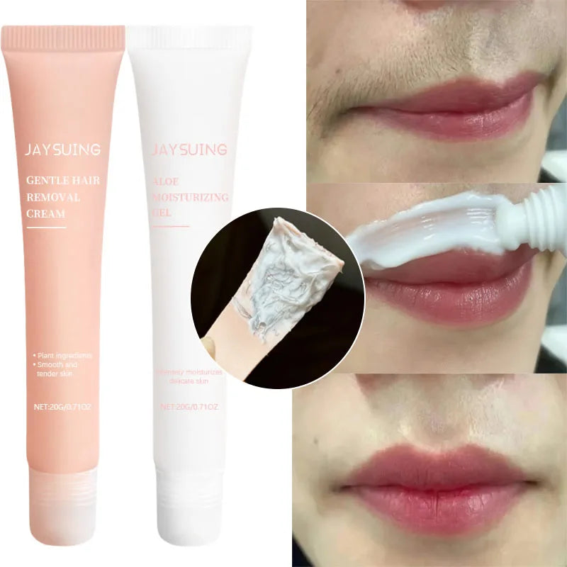 Fast Painless Hair Removal Cream Aloe Moisturizing Gel Hair Growth Inhibitor Lip Face Arm Armpit Leg Permanent Depilatory