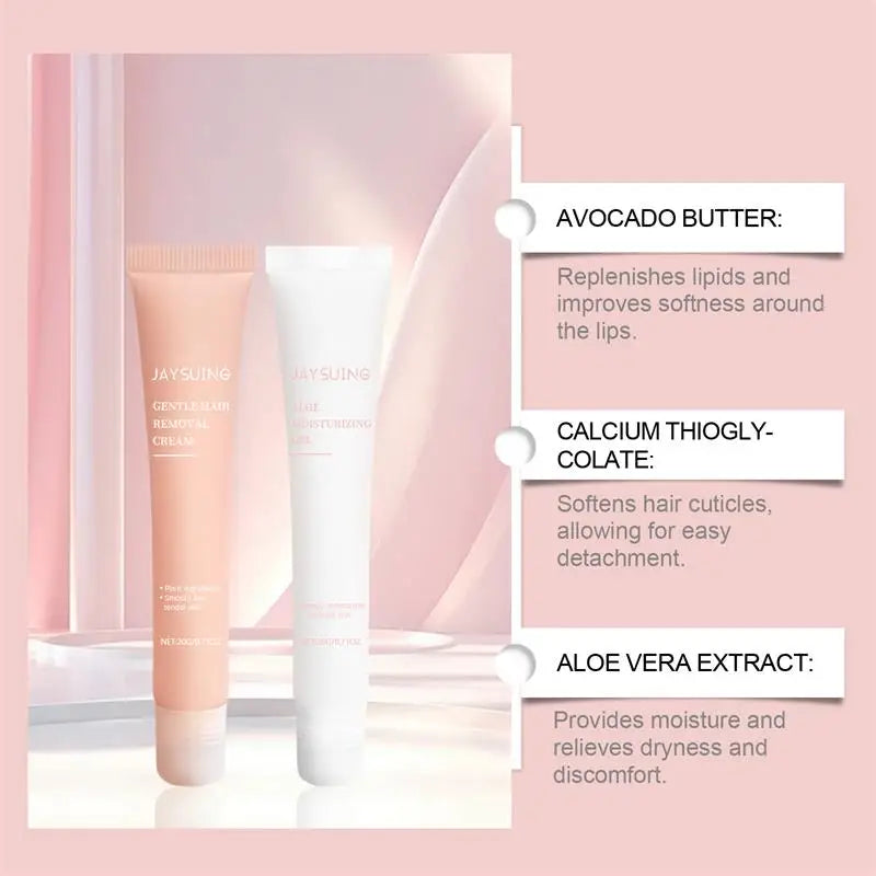 Fast Painless Hair Removal Cream Aloe Moisturizing Gel Hair Growth Inhibitor Lip Face Arm Armpit Leg Permanent Depilatory