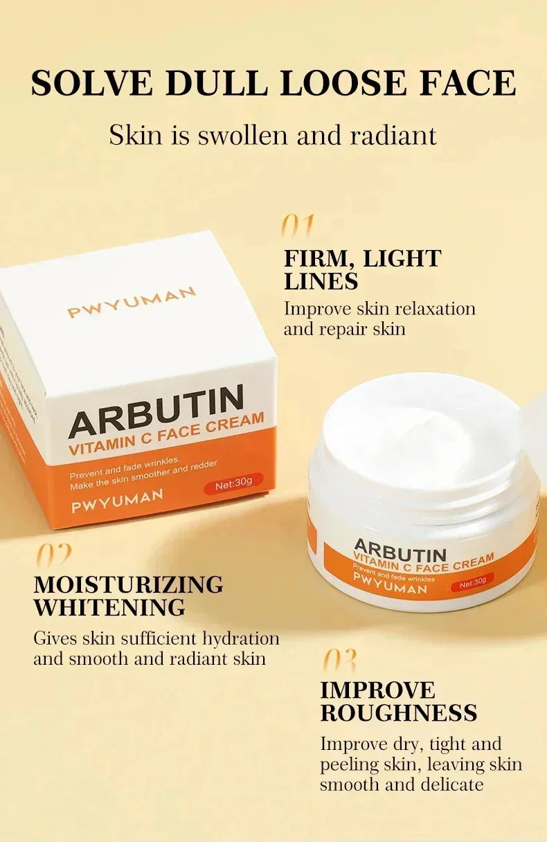 Vitamin C Whitening Freckles Serum Cream Remove Dark Spots Melasma Niacinamide Lighten Melanin Acne Scars Anti-aging Skin Care