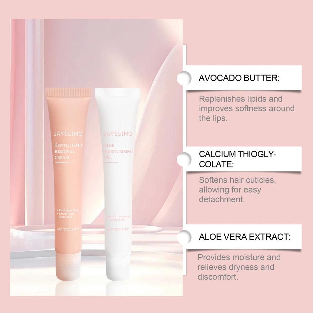 Fast Painless Hair Removal Cream Aloe Moisturizing Gel Hair Growth Inhibitor Lip Face Arm Armpit Leg Permanent Depilatory