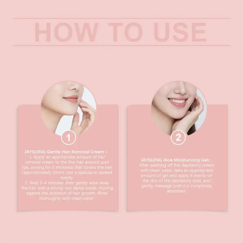 Fast Painless Hair Removal Cream Aloe Moisturizing Gel Hair Growth Inhibitor Lip Face Arm Armpit Leg Permanent Depilatory