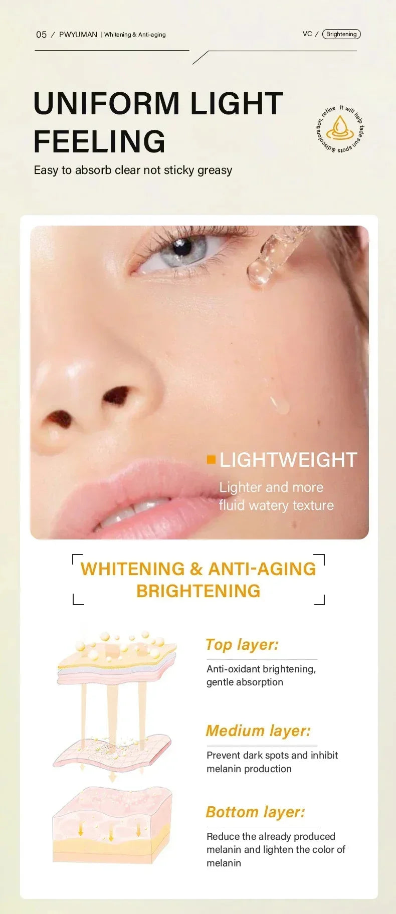 Powerful Dark Spots Remover Whitening Serum Face Freckle Melanin Correcting Anti Pigmentation Brighten Skin Beauty Care Products
