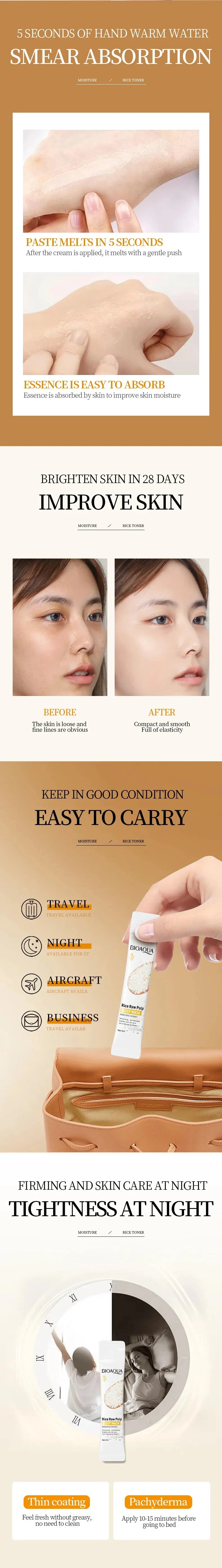 RiceGlow Whitening Overnight Sleep Mask – Anti-Aging & Deep Hydration