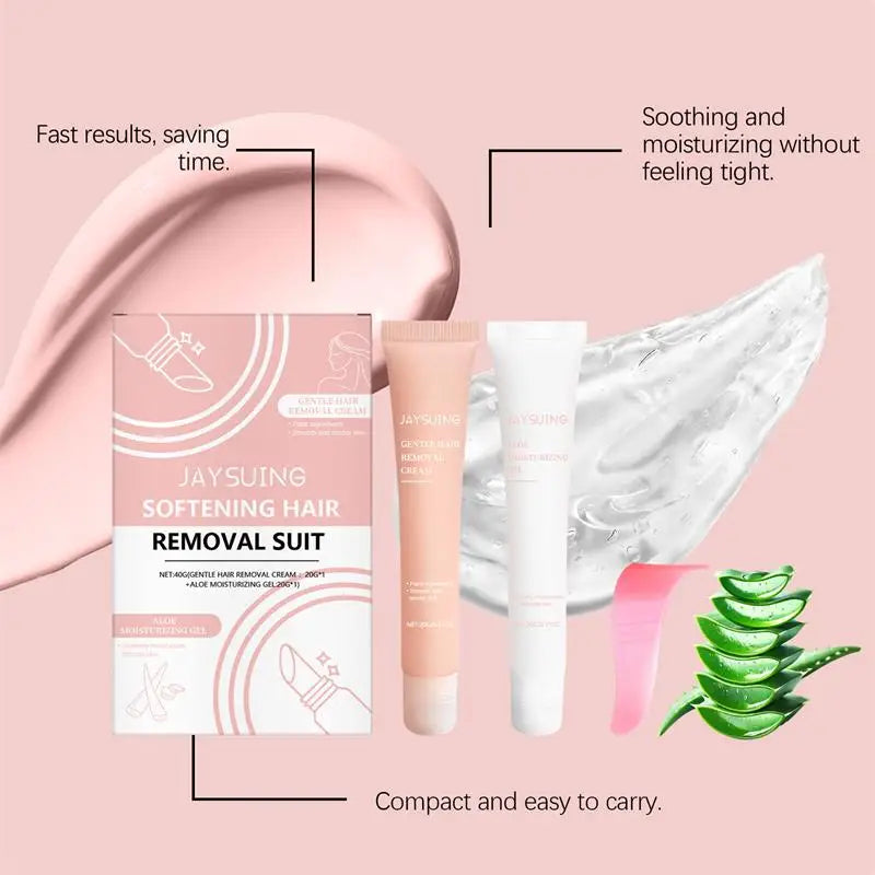 Fast Painless Hair Removal Cream Aloe Moisturizing Gel Hair Growth Inhibitor Lip Face Arm Armpit Leg Permanent Depilatory