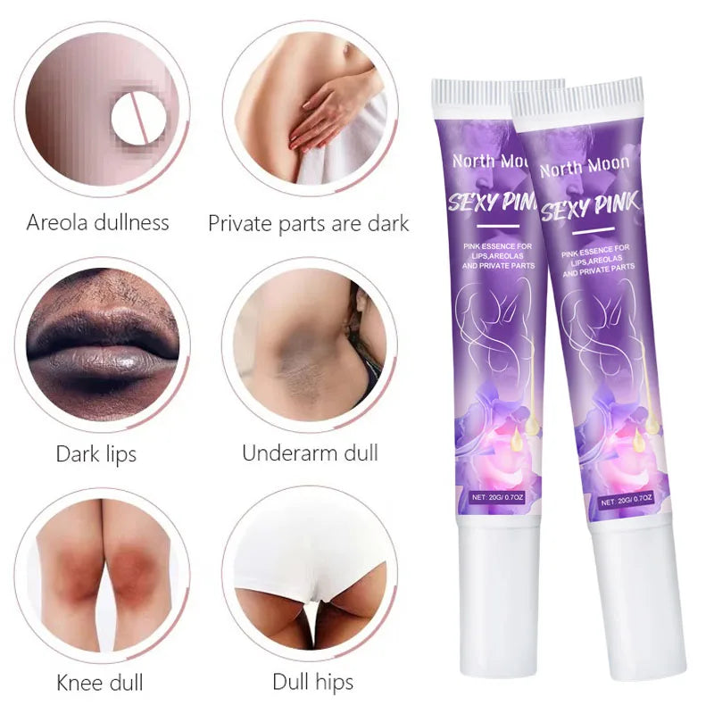 Body Whitening Cream For Dark Skin Intimate Area Pink Essence Dullness Brighten Skin Whitener Beauty Health For Dropshipping 20g