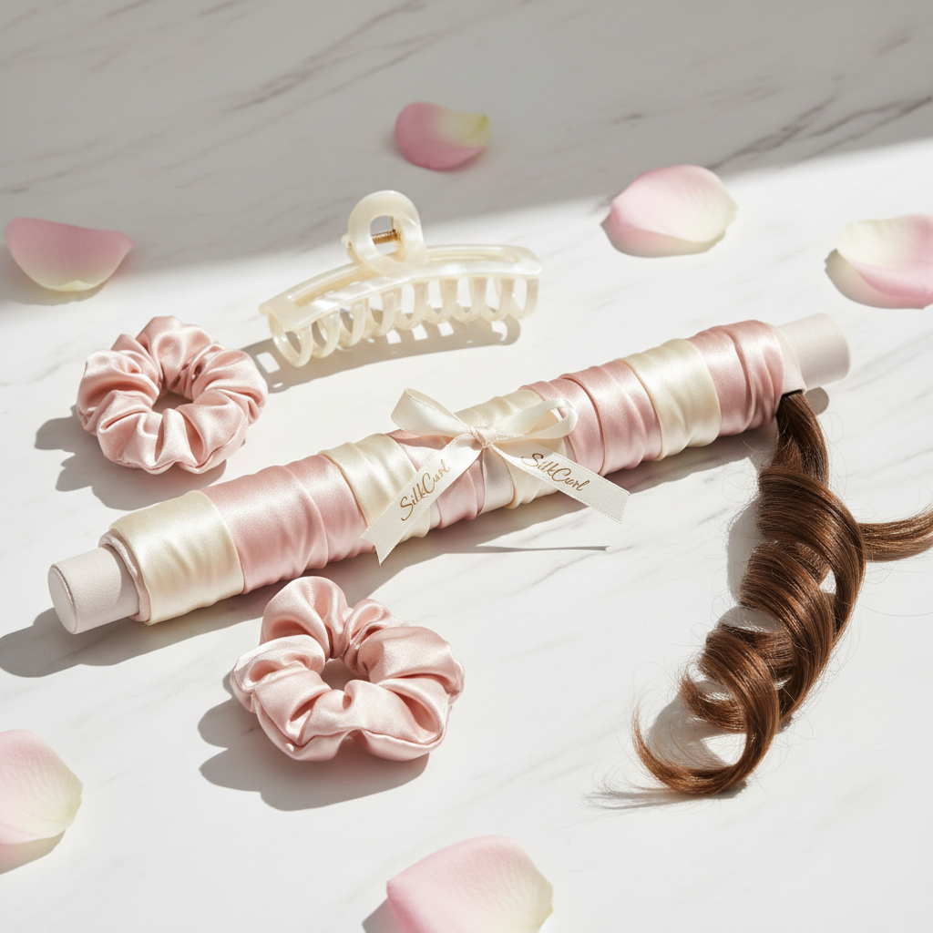 SilkCurl Satin Heatless Hair Curling Roller Set product shot
