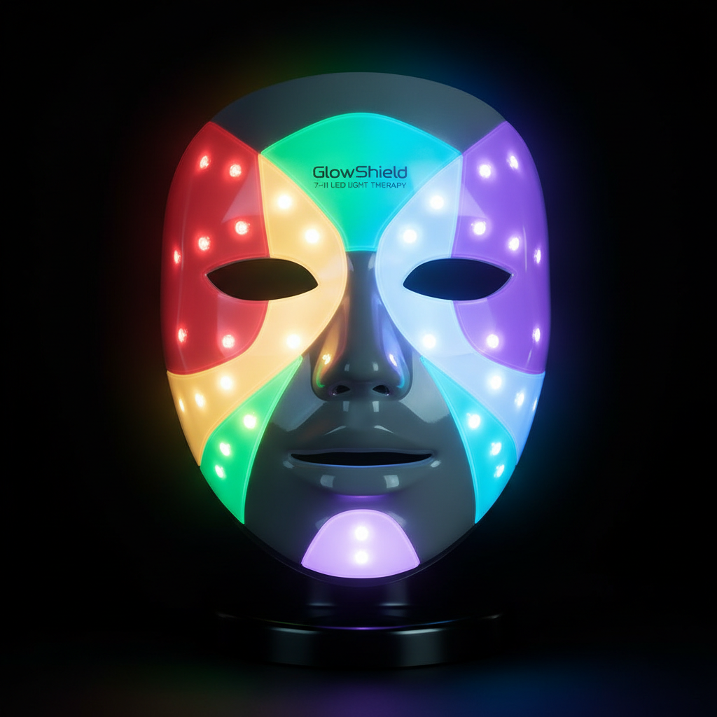 GlowShield 7-in-1 LED Light Therapy Face Mask product shot