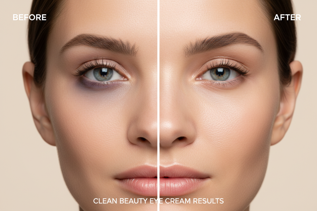 Before and after eye cream dark circles results